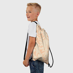 Рюкзак-мешок Паттерн бледно-оранжевый, цвет: 3D-принт — фото 2