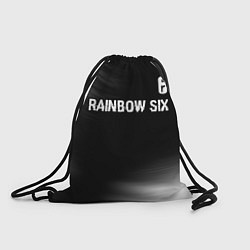 Рюкзак-мешок Rainbow Six glitch на темном фоне: символ сверху, цвет: 3D-принт