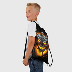 Рюкзак-мешок Halloween - зловещая тыква, цвет: 3D-принт — фото 2