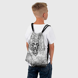 Рюкзак-мешок Texture - Злой волк, цвет: 3D-принт — фото 2