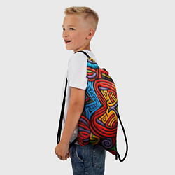 Рюкзак-мешок Разноцветный узор в стиле абстракционизм, цвет: 3D-принт — фото 2