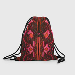 Рюкзак-мешок Киберпанк неоновая броня красная, цвет: 3D-принт