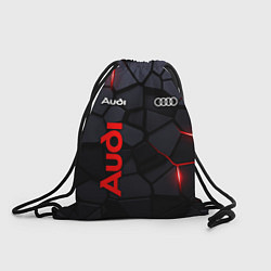 Рюкзак-мешок Audi черные плиты с эффектом свечения, цвет: 3D-принт