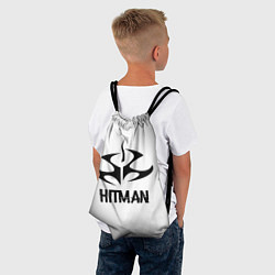 Рюкзак-мешок Hitman glitch на светлом фоне, цвет: 3D-принт — фото 2