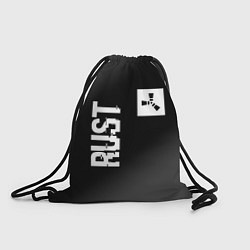 Рюкзак-мешок Rust glitch на темном фоне вертикально, цвет: 3D-принт
