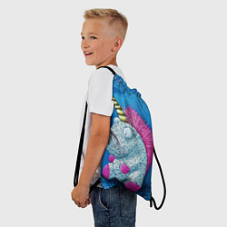 Рюкзак-мешок Единорог игрушечный, цвет: 3D-принт — фото 2