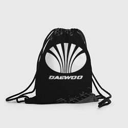 Рюкзак-мешок Daewoo speed на темном фоне со следами шин, цвет: 3D-принт