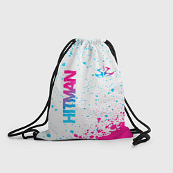 Рюкзак-мешок Hitman neon gradient style вертикально, цвет: 3D-принт