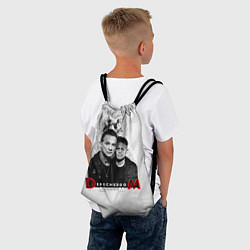 Рюкзак-мешок Depeche Mode - Dave Gahan and Martin Gore с венком, цвет: 3D-принт — фото 2