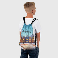 Рюкзак-мешок С наступающим новогодний город, цвет: 3D-принт — фото 2