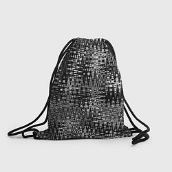 Рюкзак-мешок Абстракция чёрно-белый, цвет: 3D-принт