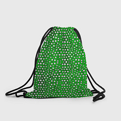 Рюкзак-мешок Белые пузырьки на зелёном фоне, цвет: 3D-принт