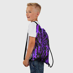 Рюкзак-мешок Демонический доспех фиолетовый, цвет: 3D-принт — фото 2