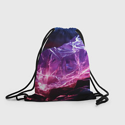 Мешок для обуви Стеклянный камень с фиолетовой подсветкой