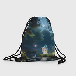 Рюкзак-мешок Одинокий призрак в лесу, цвет: 3D-принт