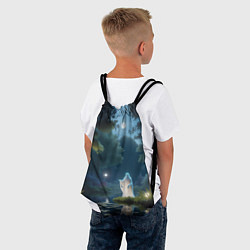 Рюкзак-мешок Одинокий призрак в лесу, цвет: 3D-принт — фото 2