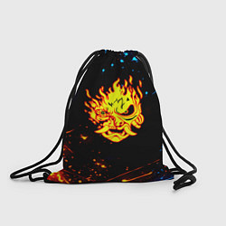 Рюкзак-мешок Самурай киберпанк лого, цвет: 3D-принт