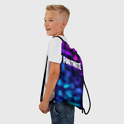 Рюкзак-мешок Фортнайт неоновые логотипы, цвет: 3D-принт — фото 2