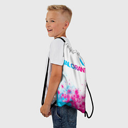 Рюкзак-мешок Valorant neon gradient style посередине, цвет: 3D-принт — фото 2