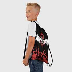 Рюкзак-мешок Slipknot в огне, цвет: 3D-принт — фото 2