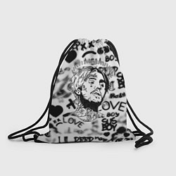 Рюкзак-мешок Lil peep автограф, цвет: 3D-принт