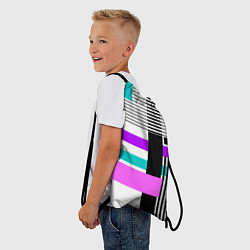 Рюкзак-мешок Геометрический узор в стиле пэчворк, цвет: 3D-принт — фото 2