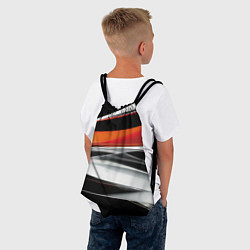 Рюкзак-мешок Оранжевая и металлическая абстракция, цвет: 3D-принт — фото 2
