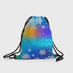 Рюкзак-мешок Снегопад на Новый год, цвет: 3D-принт