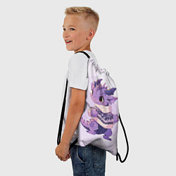 Рюкзак-мешок Милый фиолетовый дракон, цвет: 3D-принт — фото 2