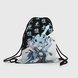 Рюкзак-мешок Эола иероглифы - Геншин Импакт, цвет: 3D-принт