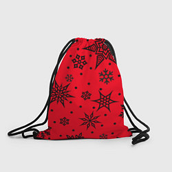 Рюкзак-мешок Праздничный снег, цвет: 3D-принт
