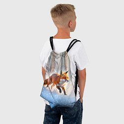 Рюкзак-мешок Лиса на зимней охоте, цвет: 3D-принт — фото 2