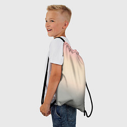 Рюкзак-мешок Персиковый и серый градиент, цвет: 3D-принт — фото 2