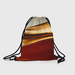 Рюкзак-мешок Бежевые и золотистые волны, цвет: 3D-принт