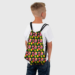 Рюкзак-мешок Разноцветные тюльпаны, цвет: 3D-принт — фото 2
