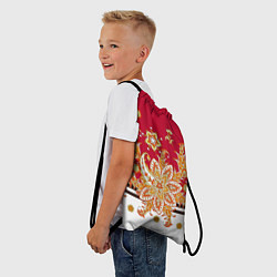 Рюкзак-мешок Сказочный цветочный узор, цвет: 3D-принт — фото 2