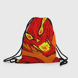 Рюкзак-мешок Пламенный череп, цвет: 3D-принт