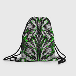 Рюкзак-мешок Зелёная кибернетическая броня, цвет: 3D-принт
