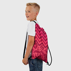 Рюкзак-мешок Зигзаги и листья в стиле рококо, цвет: 3D-принт — фото 2