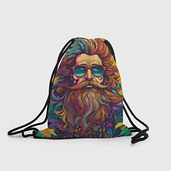 Рюкзак-мешок Стильный хиппи в очках, цвет: 3D-принт