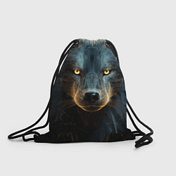 Рюкзак-мешок Волк арт-портрет, цвет: 3D-принт