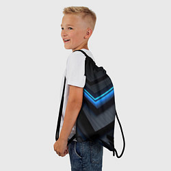 Рюкзак-мешок Голубая абстракция, цвет: 3D-принт — фото 2