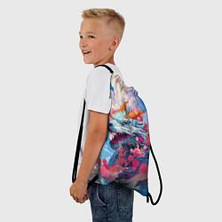 Рюкзак-мешок Небесный дракон, цвет: 3D-принт — фото 2