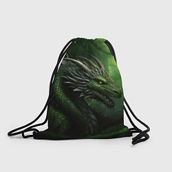 Рюкзак-мешок Зеленый дракон символ 2024, цвет: 3D-принт