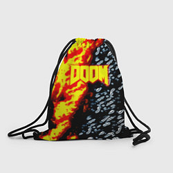 Рюкзак-мешок Doom огненное лого, цвет: 3D-принт