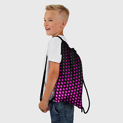 Рюкзак-мешок Розовые квадраты, цвет: 3D-принт — фото 2