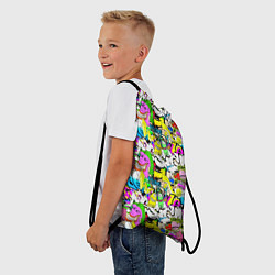 Рюкзак-мешок Цветное граффити, цвет: 3D-принт — фото 2