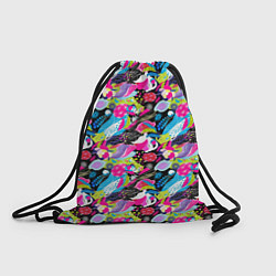 Рюкзак-мешок Цветочный листопад, цвет: 3D-принт