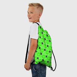 Рюкзак-мешок Сердечки и сюрикены, цвет: 3D-принт — фото 2