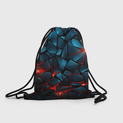 Рюкзак-мешок Синие плиты с красным разломом, цвет: 3D-принт